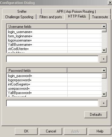 Cain&Abel HTTP Fields