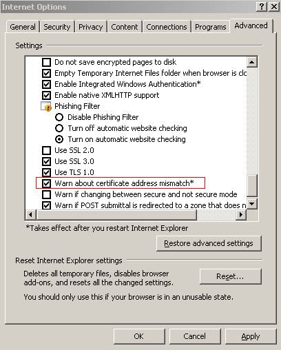 IE Setting