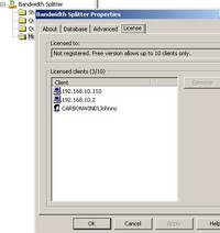 Bandwidth Splitter License