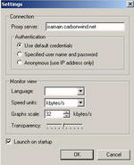 Bandwidth Splitter Client-Side Monitoring Utility Settings