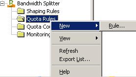 Bandwidth New Quota Rule