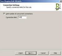 Bandwidth Splitter Shaping Rule Limit No. of Concurrent Connections