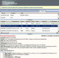 ISA Log File Submissions with HTML Forms Blocked Windows Live Mail