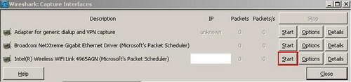 Wireshark Capture Interfaces
