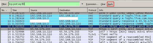 Wireshark Filter