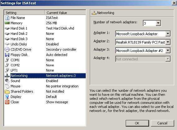 ISAMain VM Networking