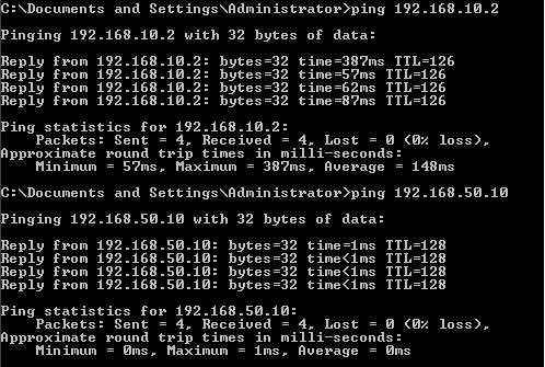 Ping test behind ISAC