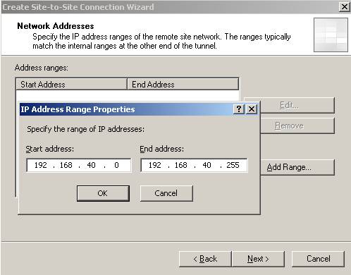 Remote site IP address range