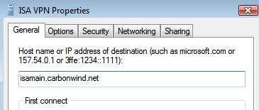 Vista L2TP/IPsec VPN Connection: Specify Server's Name