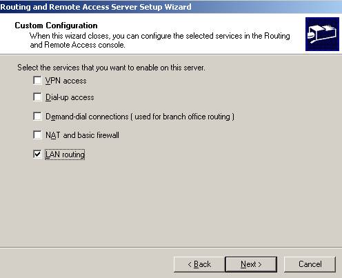 RRAS Lan Routing