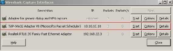 Wireshark Interface