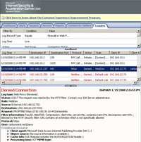 ISA Log Extension Not Specifically Allowed