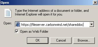 Open as Web Folder