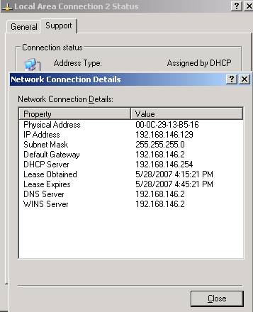 VM Network Settings