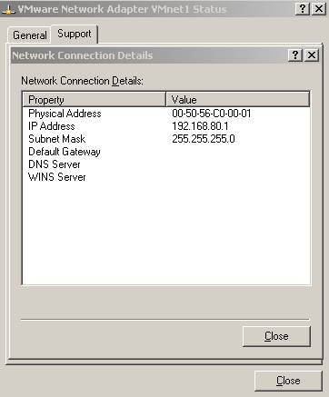 VMware VMnet1 NIC on Real PC