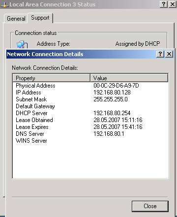 VM Network Settings