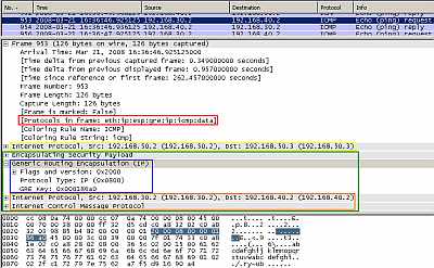 Cisco's DMVPN: Ping from a host behind Spoke1 to a host behind Spoke2