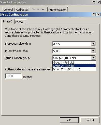 ISA IKE MM Settings