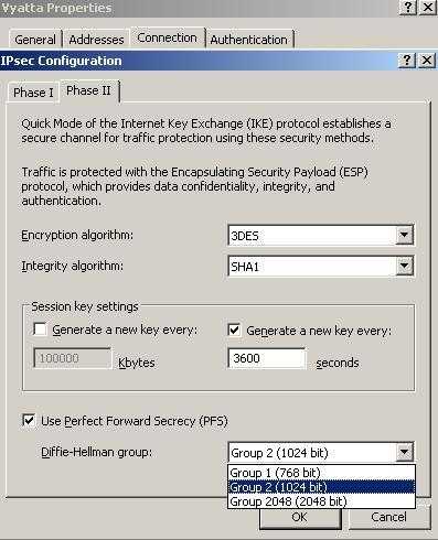 ISA IKE QM Settings